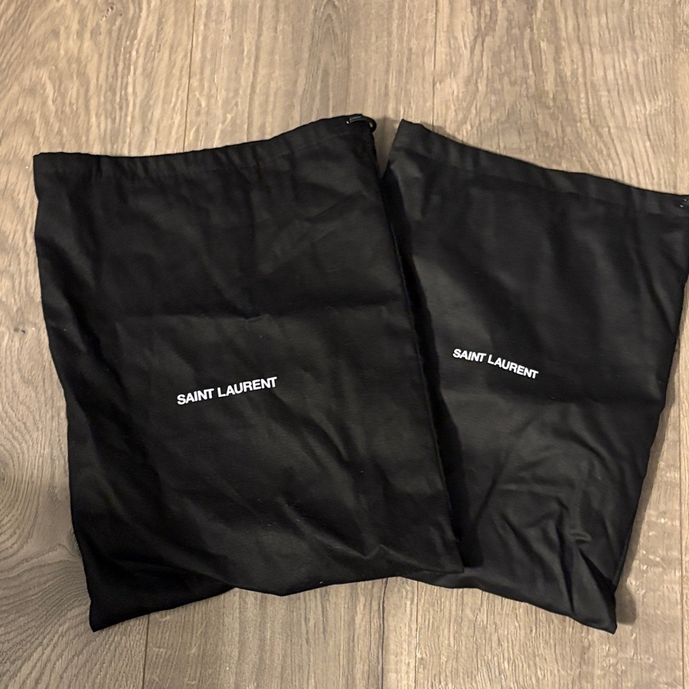 Saint Laurent Black Logo Dust Bags
